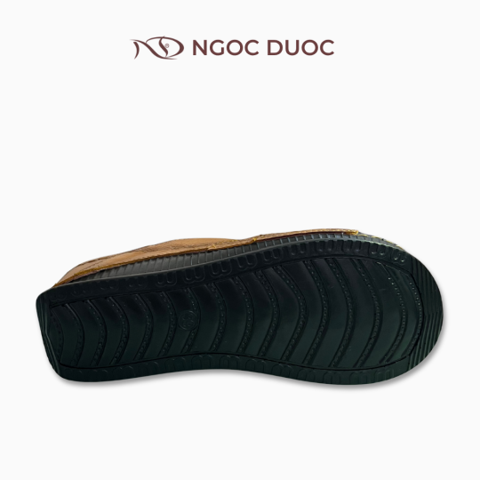 DÉP ĐẾ XUÒNG QUAI BẢN NGANG MÀU NÂU BÒ