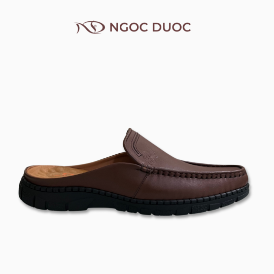 GIÀY SAPO NAM NGỌC ĐƯỢC VIỀN CHỈ NỔI MÀU NÂU