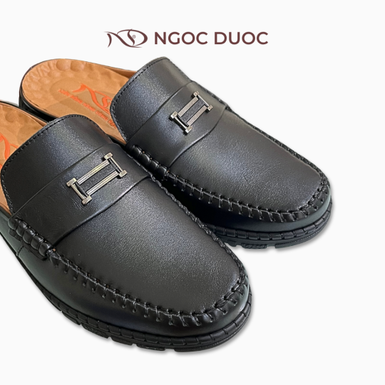 GIÀY SAPO NAM NGỌC ĐƯỢC VIỀN CHỈ NỔI MÀU ĐEN