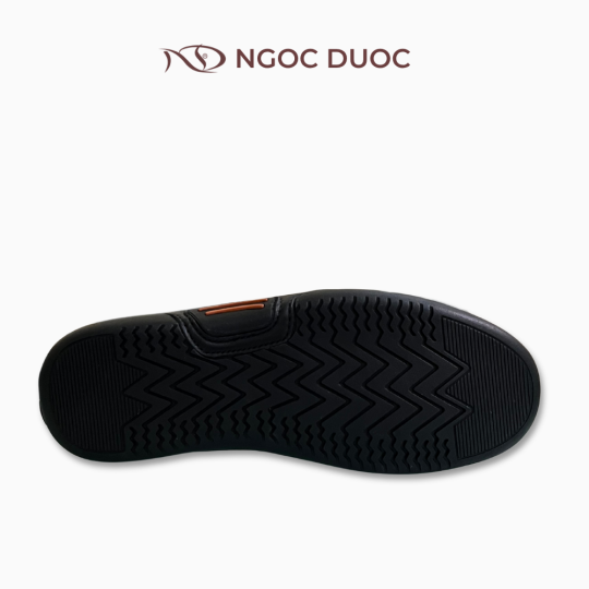 GIÀY LƯỜI NAM NGỌC ĐƯỢC ĐẾ ÂM VIỀN CHỈ NỔI MÀU ĐEN