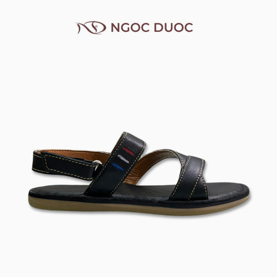 SANDAL DA QUAI ĐAN CHÉO VIỀN CHỈ NỔI