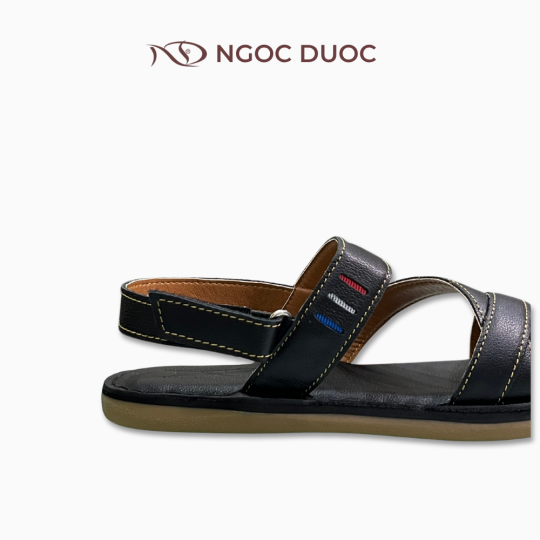 SANDAL DA QUAI ĐAN CHÉO VIỀN CHỈ NỔI