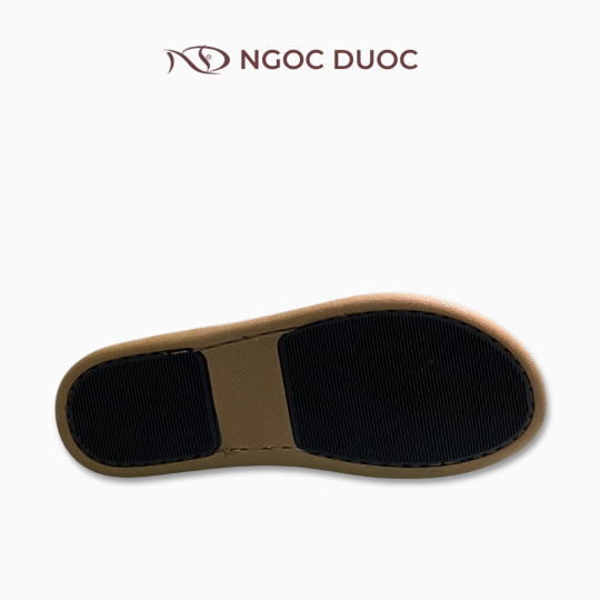 SANDAL DA QUAI ĐAN CHÉO VIỀN CHỈ NỔI MÀU DA BÒ