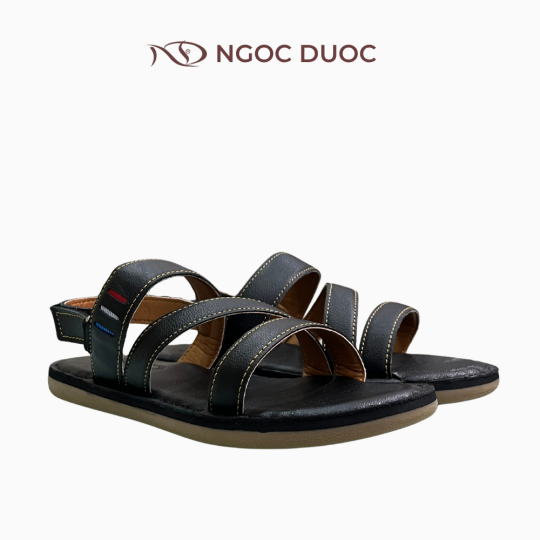 SANDAL DA QUAI CHÉO ÔM CHÂN VIÊN CHỈ NỔI
