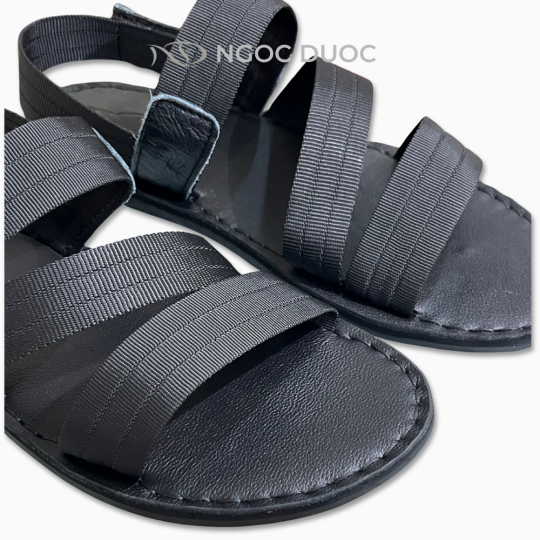 SANDAL NAM ĐẾ BẰNG VẢI BỐ QUAI CHÉO 