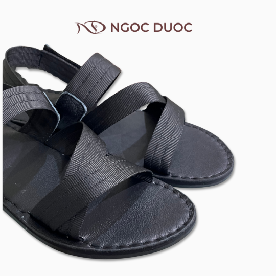 SANDAL NAM ĐẾ BẰNG VẢI BỐ QUAI ĐAN CHÉO 