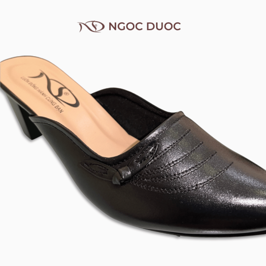GIÀY SỤC GÓT TRỤ NGỌC ĐƯỢC MŨI NHỌN HOẠ TIẾT NÚT THẮT