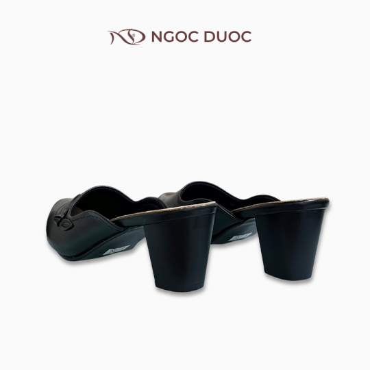 GIÀY SỤC GÓT TRỤ NGỌC ĐƯỢC MŨI NHỌN HOẠ TIẾT NÚT THẮT